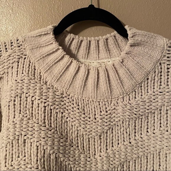 POL Cream Chevron knit Sweater small - Picture 7 of 12